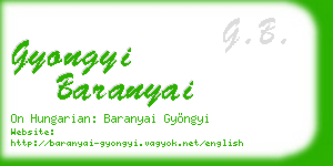 gyongyi baranyai business card