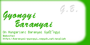 gyongyi baranyai business card